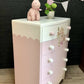MADE TO ORDER: Baby Pink and White girl's bedroom chest of drawers