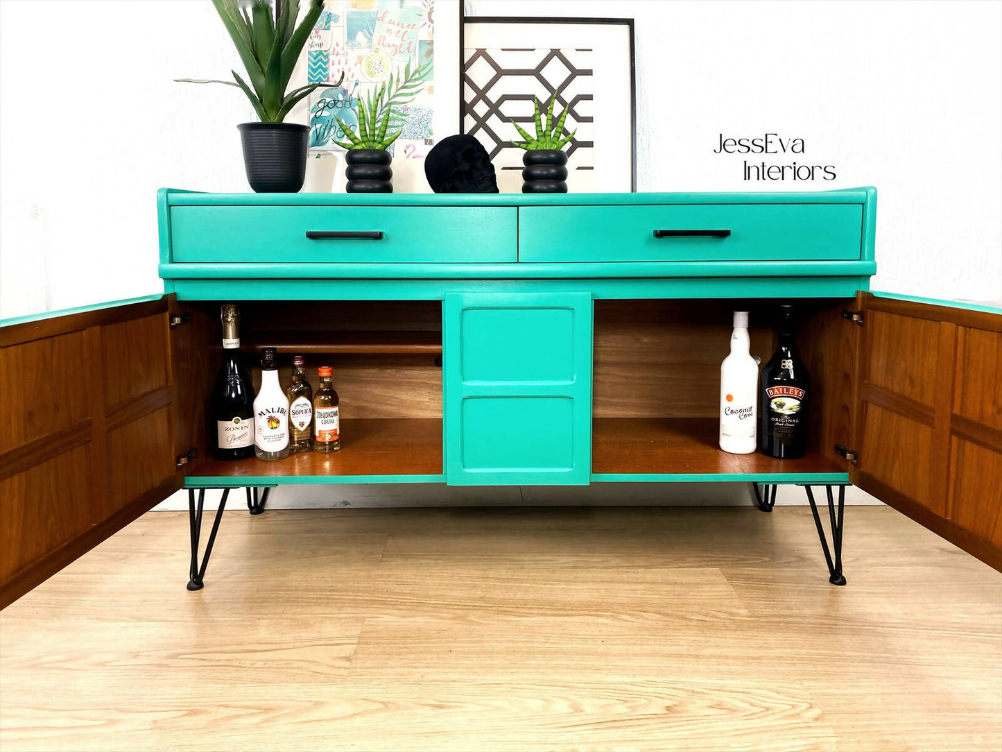 Nathan Vintage Squares Sideboard / Small Cocktail Cabinet
