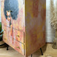 Hand-painted cabinet, Beautiful African Lady, Tallboy, Linen Cupboard, Linen Press, Upcycled Cupboard, Bedroom Storage MADE TO ORDER