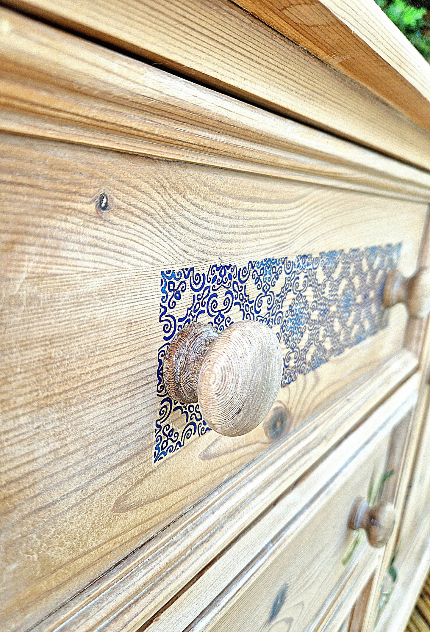 Rustic Wood Cupboard and Drawers Mediterranean Style