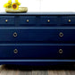 Stag Navy Black Chest of Drawers/ Vintage Chest of Drawers/Retro Drawers/MCM Drawers/Stag Bedroom Furniture