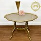 French Chateau Style Coffee table, Vintage Gold Occasional Table, Pie Crust Tea Table, Decorative Plant Stand