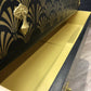 MADE TO ORDER: Original Vintage Painted Dressing Table, Art Deco Inspired Refinished Dressing Table in Black and Gold Leaf & stencilling, Hallway Table