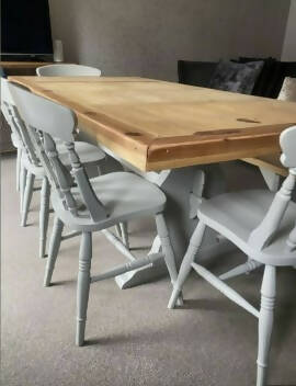 Solid Wood Dining Table and Chairs