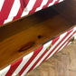 Vintage Red & White Hand Painted Drawers