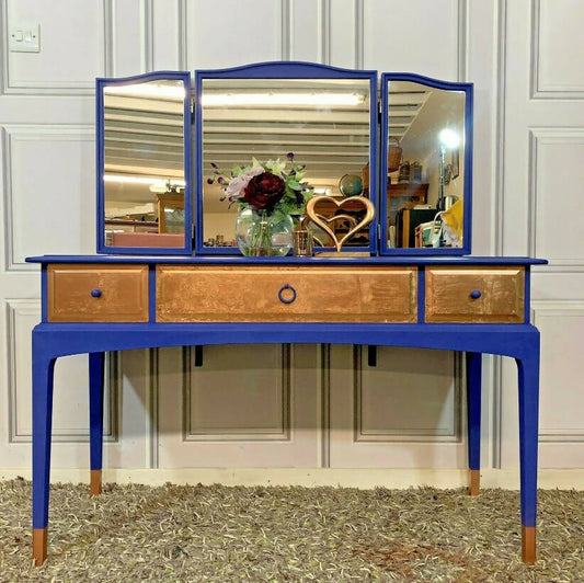 Navy Stag Vintage Console Table / Dressing Table
