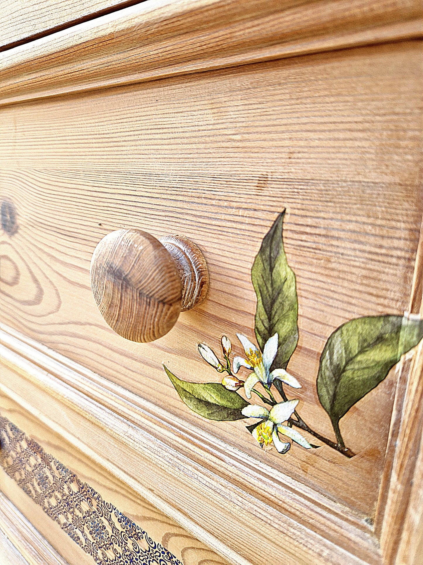 Rustic Wood Cupboard and Drawers Mediterranean Style