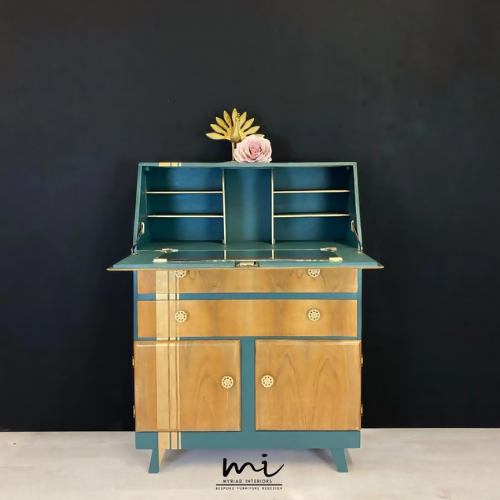 Refurbished 1950s Bureau, Drinks Cabinet - commision available