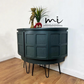 Black mid century Nathan sideboard, retro drinks cabinet, TV media cabinet