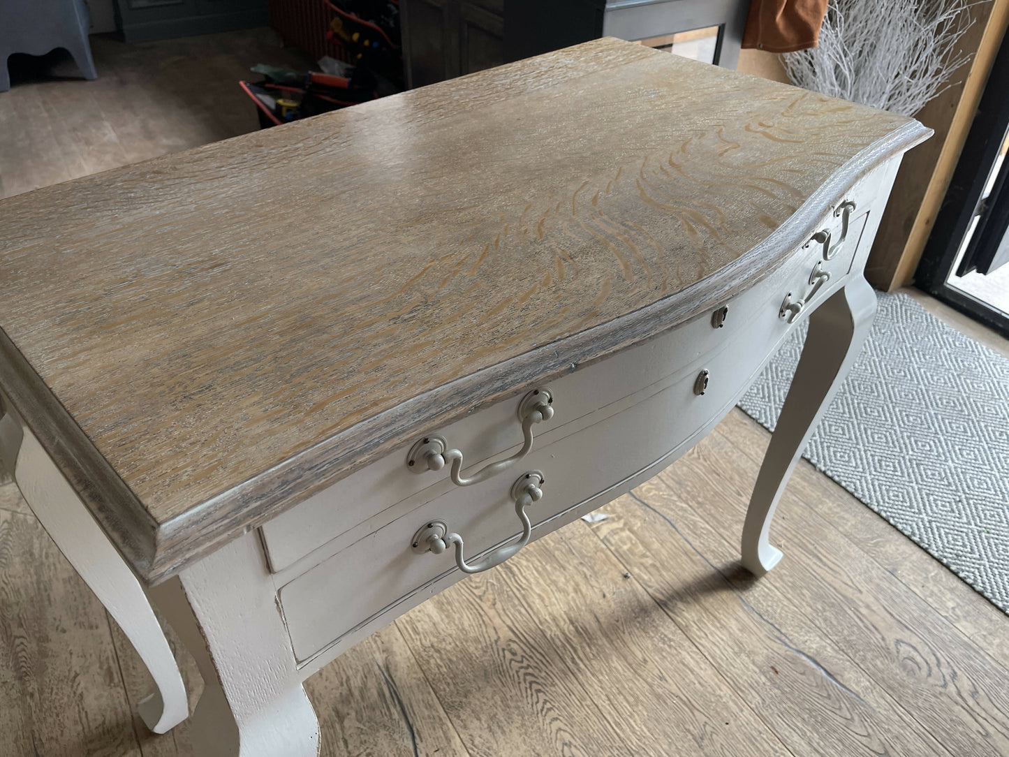 Vintage White Console Table