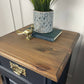 Vintage blue painted pair of bedside tables - commissions available