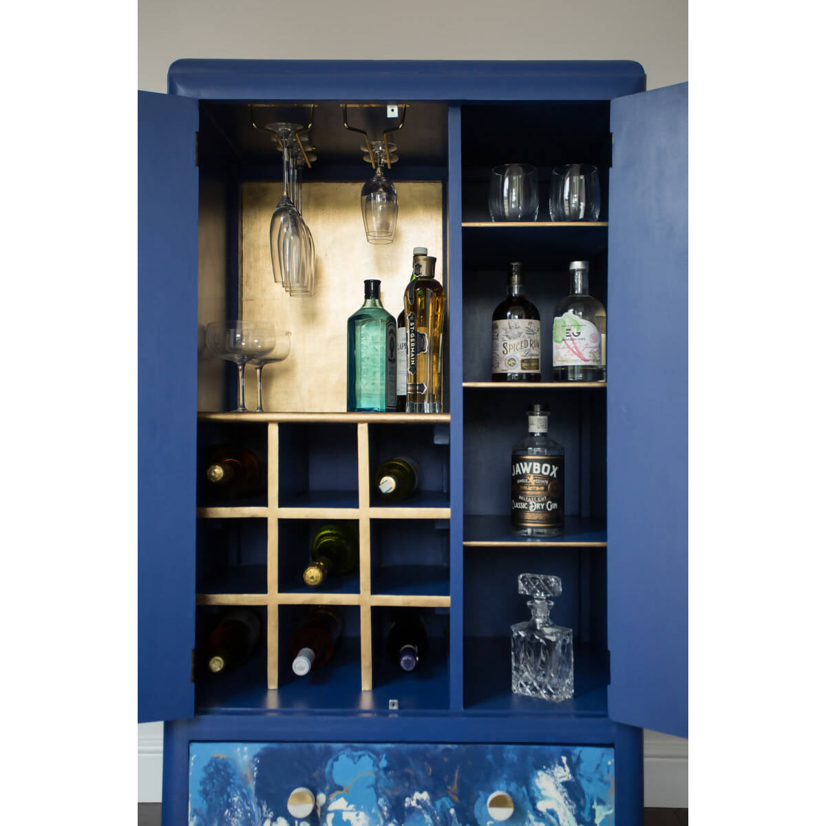 Marbled 'Bardrobe' - Wardrobe Converted Into Drinks Cabinet