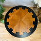 MCM Circular Round 'Cog' Coffee Table By Nathan Furniture Wooden Side Table Hand-Painted in Black - - MADE TO ORDER