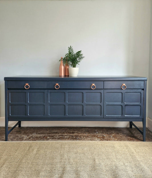 Large Nathan Squares Blue Drinks Cabinet / Media Sideboard