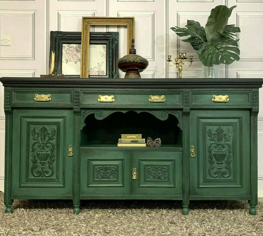 Large Antique Carved Sideboard - Choose Your Colour