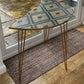 Console Hall Table Half Circle Decoupage