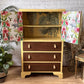Hand-painted cabinet, Tallboy, Linen Cupboard, Linen Press, Upcycled Cupboard, Bedroom Storage, Kitchen Storage - MADE TO ORDER