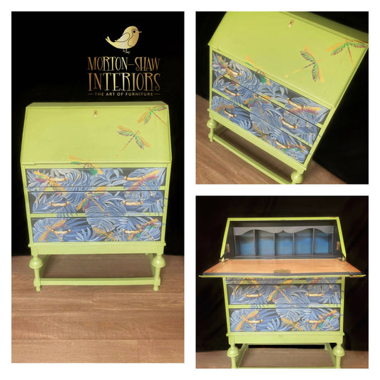 Hand painted dragonfly bureau