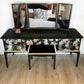 Vintage French Stag Dressing Table With Mirror and Stool