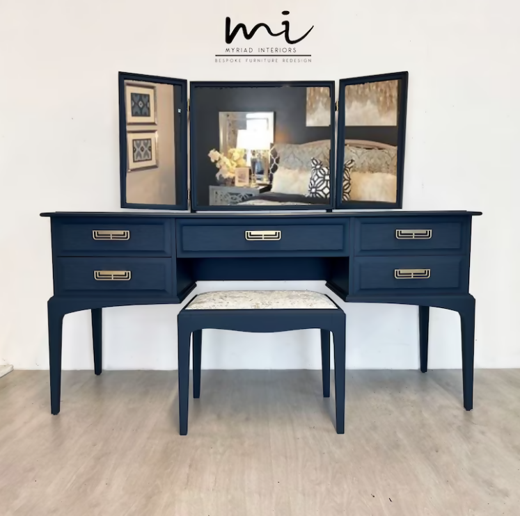 blue stag dressing table