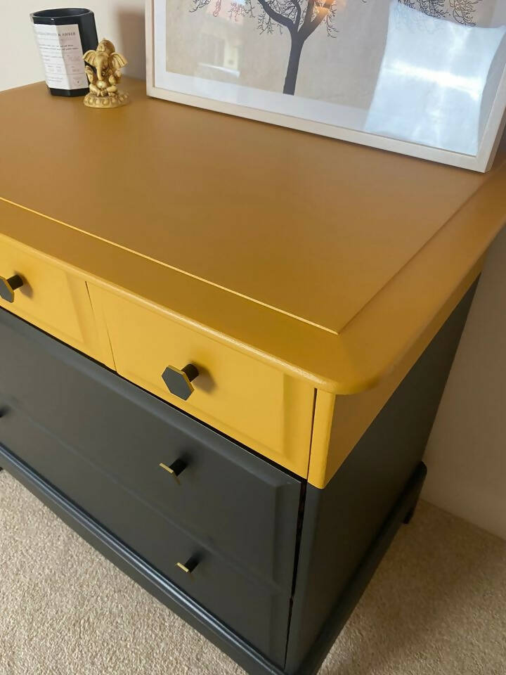 Funky 'Dipped' effect Refinished Stag Chest of Drawers