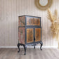 Large vintage drinks cabinet in a beautiful combination of grey and dusty pink.