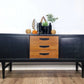 Black and teak midcentury modern sideboard