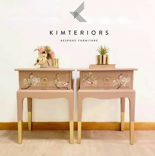 Stag Pink Bedside Cabinets