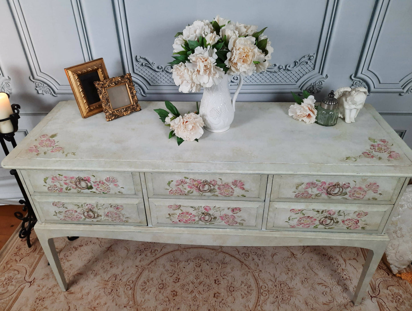 Hand painted stag sideboard/ dressing table/ hall table