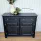 MADE TO ORDER - Black Old Charm style sideboard with raised pattern detail.