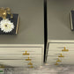 Pair of Four Drawer Chests of Drawers in Green Grey, Mid-Century