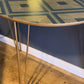 Console Hall Table Half Circle Decoupage