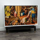 Vintage Gplan Upcycled Chest of Drawers. Classic Art, Hieronymus Bosch. White Mid Century