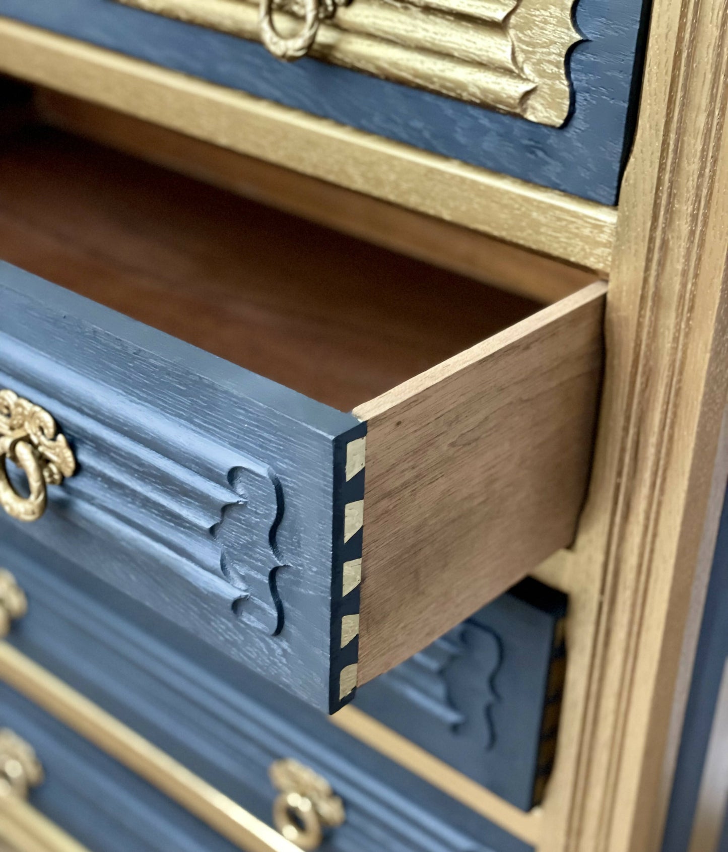 Vintage Oak Tallboy Chest of Drawers