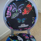 Designer Butterfly Fabric Accent Chair