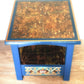 Solid wood square coffee table with drawer and under shelf storage
