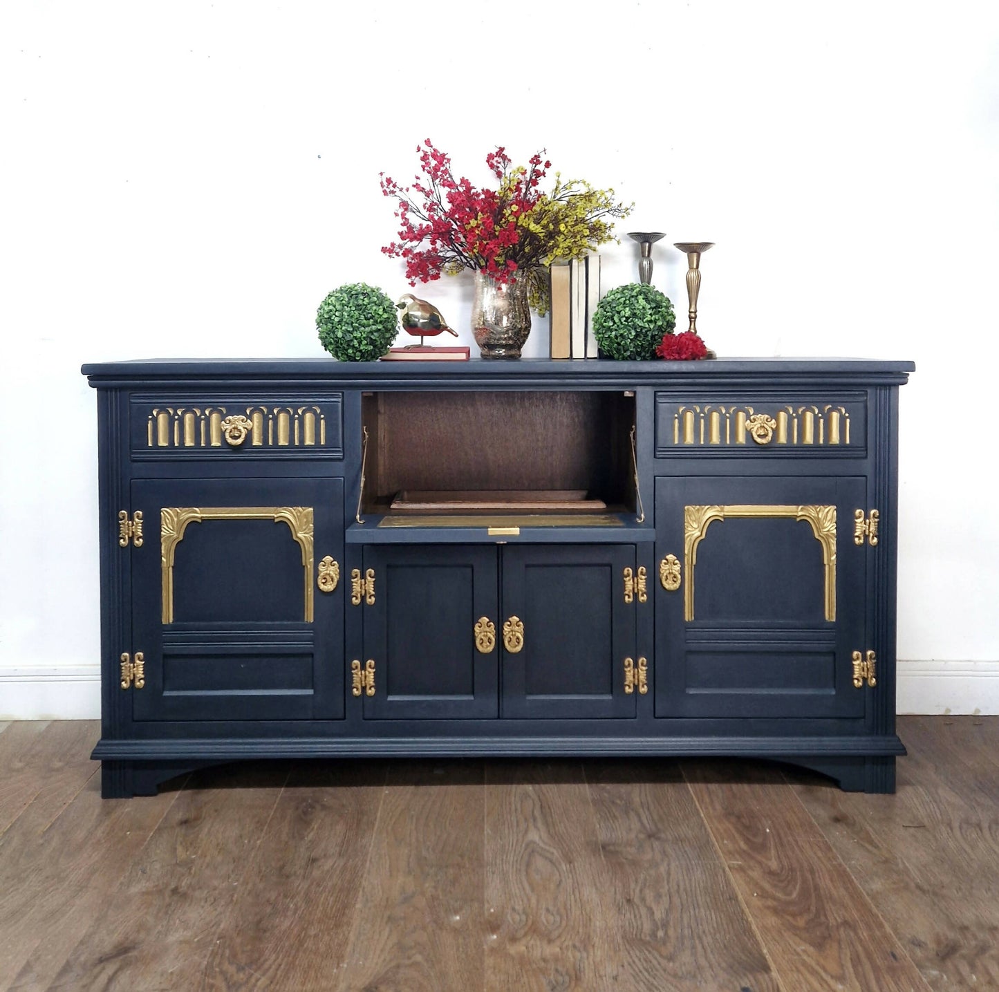 Navy Antique Old charm sideboard