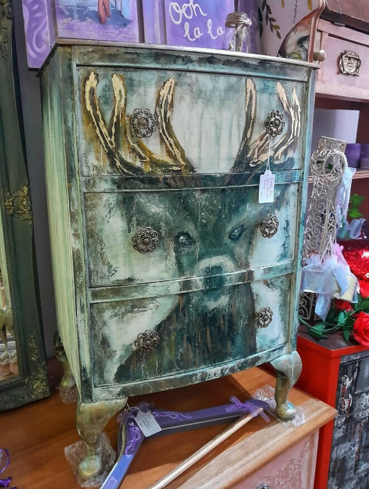 SOLD Shabby Chic Vintage Bedside Cabinet