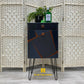 SOLD! Small Harris Lebus drinks cabinet in teak, black, blue and grey.