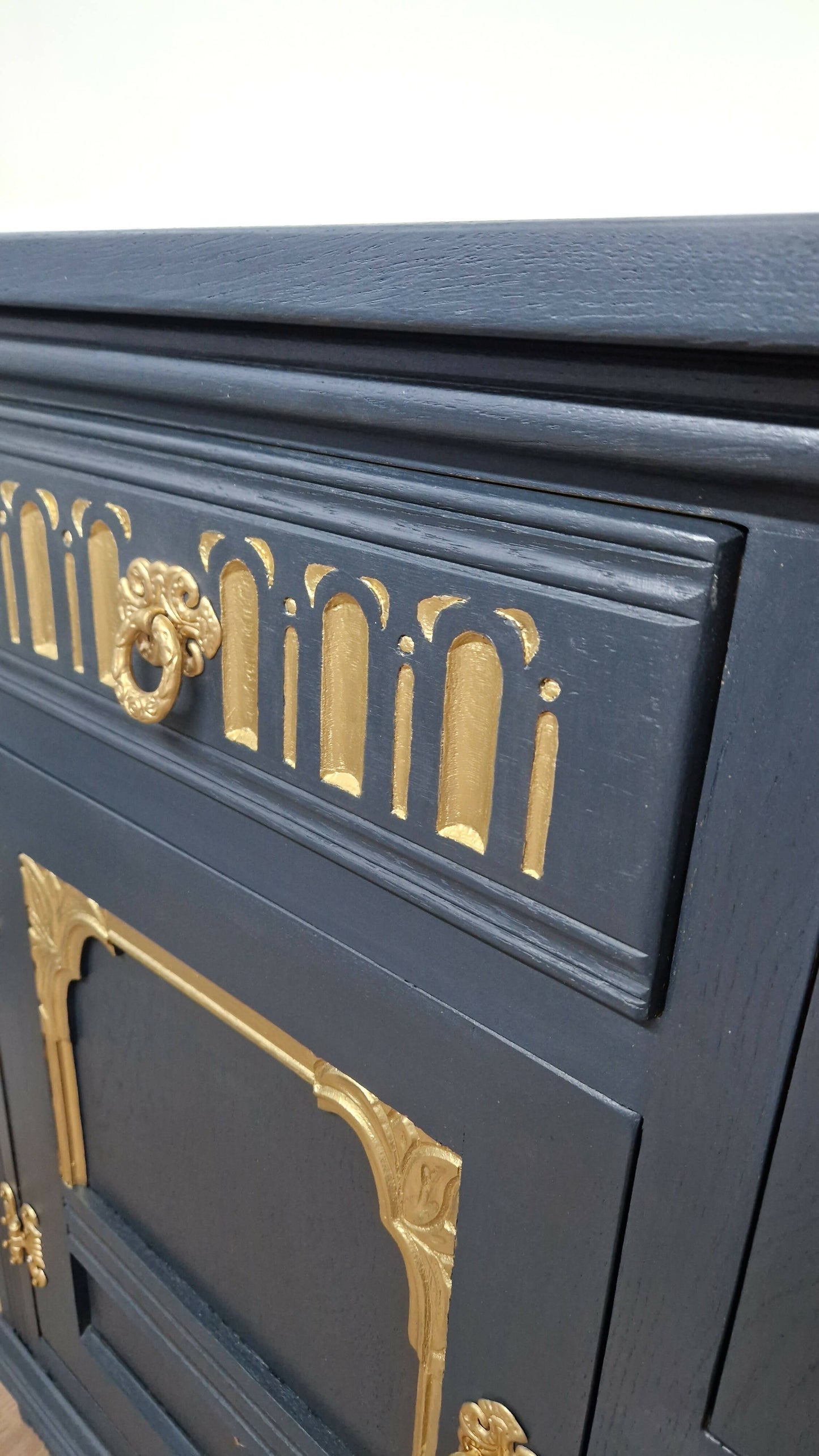 Navy Antique Old charm sideboard