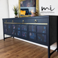 Refurbished vintage Nathan sideboard, drinks cabinet, navy blue, retro cocktail, mcm mid century modern console - available for commission