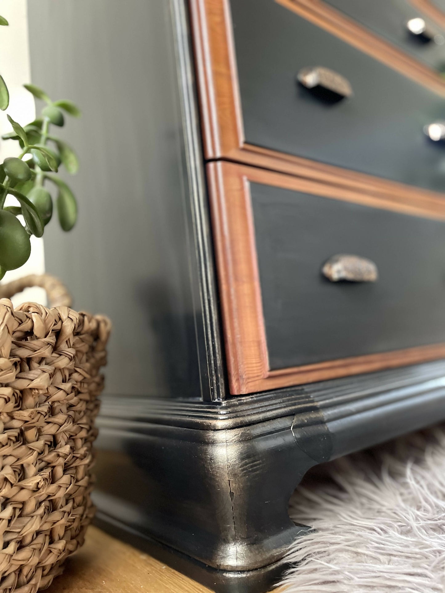 Refurbished solid pine chest of drawers