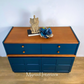 Navy Blue Nathan Squares Sideboard / Drinks Cabinet