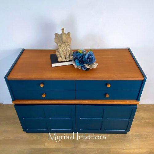 Refurbished Nathan Sideboard, media Unit, mid century, MCM, vintage, teak, teal, retro cocktail cabinet, tv stand