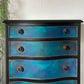 Bevan Funnell chest of drawers, blue