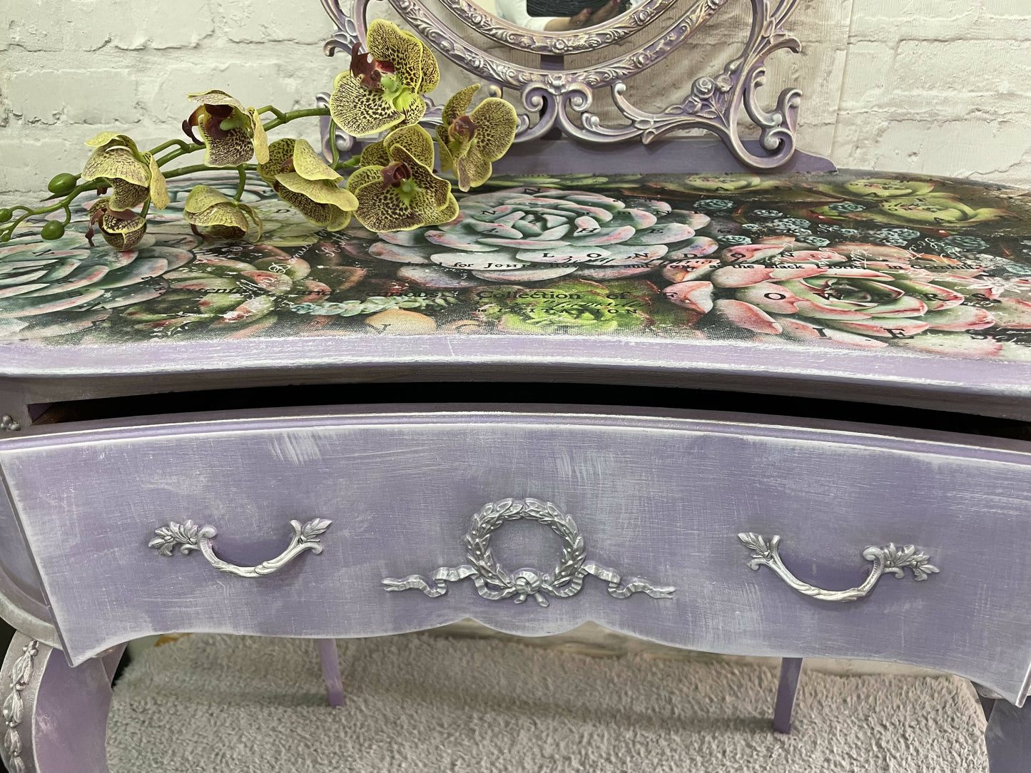 SOLD SOLD Lavender Vanity Dressing Table