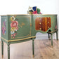 Green and gold vintage strongbow sideboard