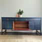 Large Nathan Squares Blue Drinks Cabinet / Media Sideboard