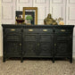 Large Black Antique Carved Sideboard