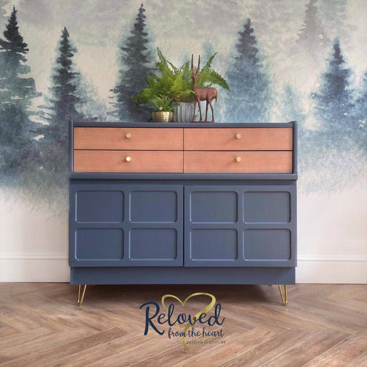 Blue Nathan Squares Sideboard Drinks Cabinet